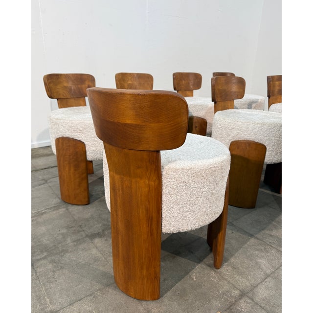 Modern Set of Eight Reupholstered Chairs, Mid-Century Style For Sale - Image 3 of 11