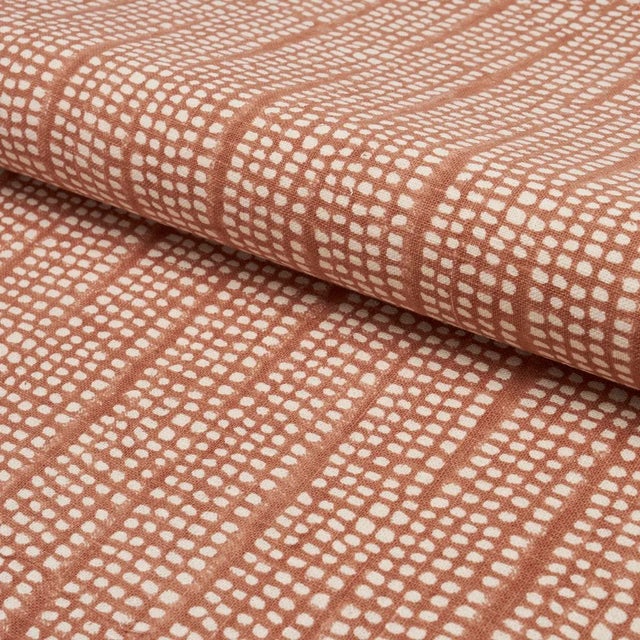 Schumacher Schumacher Noland Block Print Fabric In Spice For Sale - Image 4 of 4