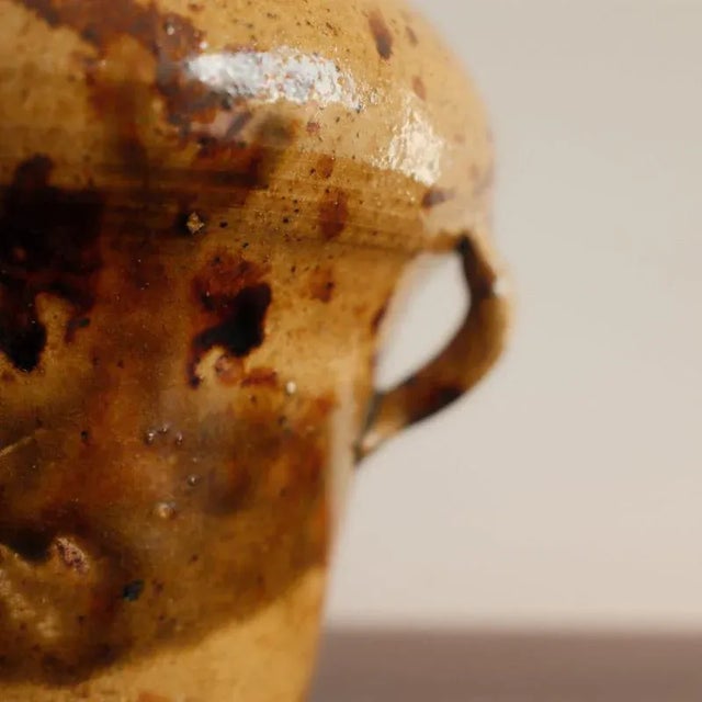 Glazed Earthenware Vase with Applied Handles For Sale - Image 3 of 5