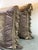 Asparagus Antique Metallic Embroidered Silk Velvet Pillows, Baroque Style For Sale - Image 8 of 10