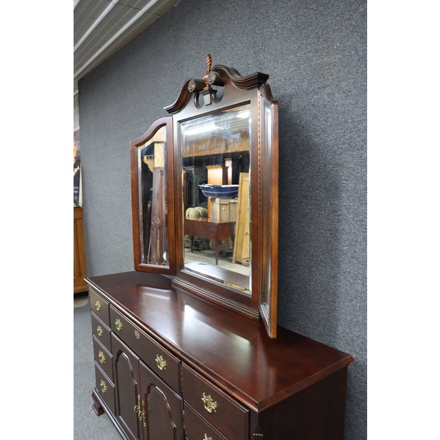 Kincaid Mahogany Dresser With Mirror For Sale - Image 11 of 13