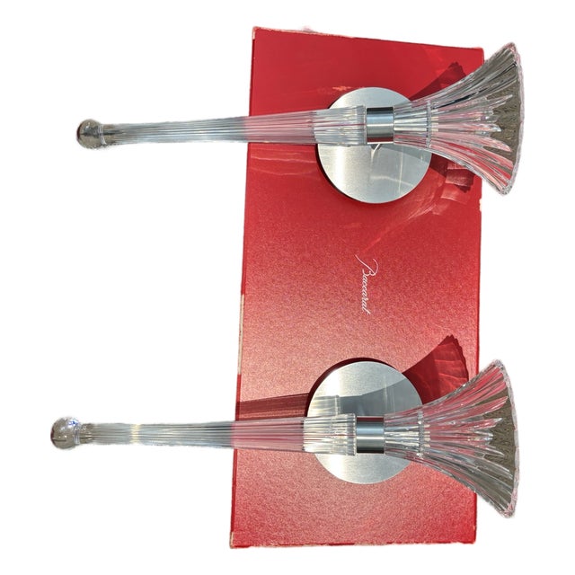 Baccarat Crystal Sconce - a Pair For Sale