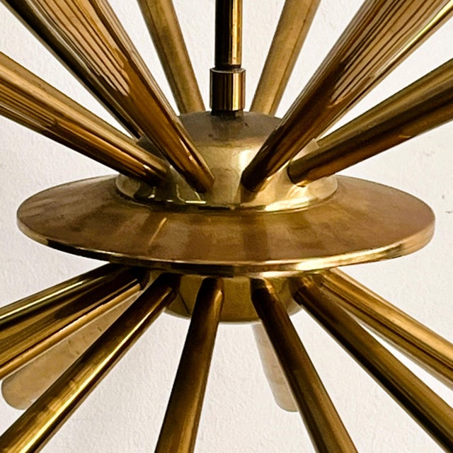 Spectacular pendant lamp designed by renowned Milanese designer Oscar Torlasco and produced by Lumi Milano in the 1950s....