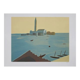 Virgilio Guidi, Venice, Lithograph, 1982 For Sale