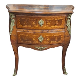 Louis XV Style Marquetry Chest of Drawers, 1950 For Sale