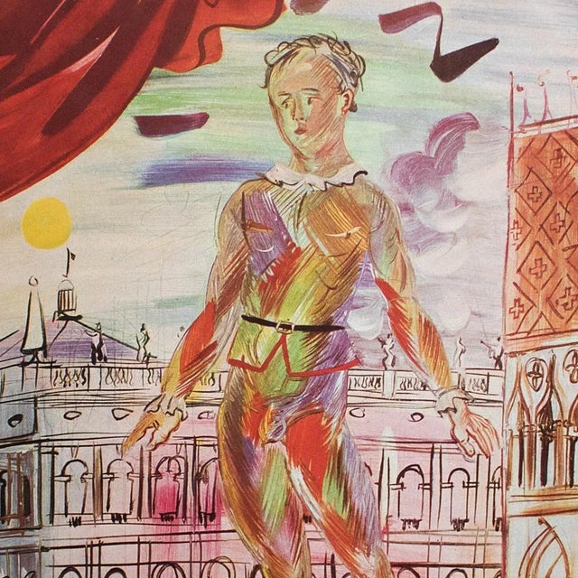Portraiture 1940s After Raoul Dufy "Harlequin" First Edition Period Swiss Offset Lithograph For Sale - Image 3 of 9