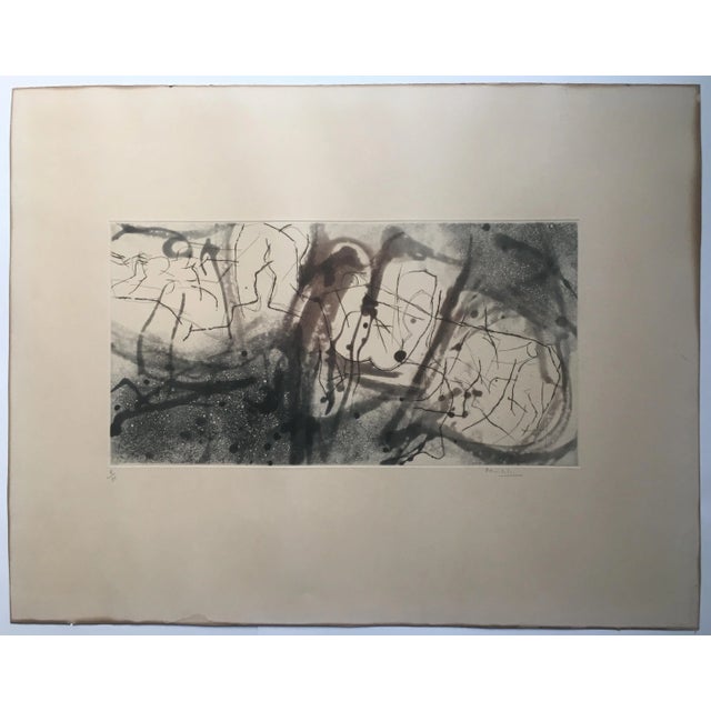 Printmaking Materials Midcentury Abstract Lithograph in the Style of Margaret Neill For Sale - Image 7 of 8