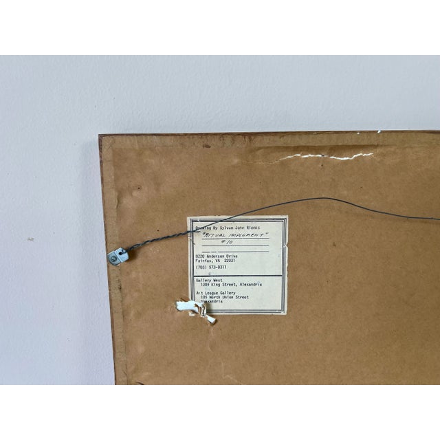 1980's Sylvia John Rienks " Ritual Implement " Drawing, Framed For Sale - Image 9 of 11