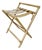 Vintage Mid-Century Faux Bamboo & Faux Leather Folding Luggage Rack For Sale