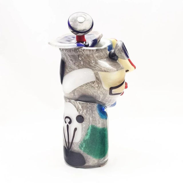 “HEAD” sculpture involving Multiple techniques, glass fusion Made in Murano Italy by Artist Christoph Kiefhaber. This...