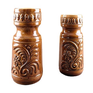 Vintage Ceramic Vases from VEB BKK, 1970s, Set of 2 For Sale