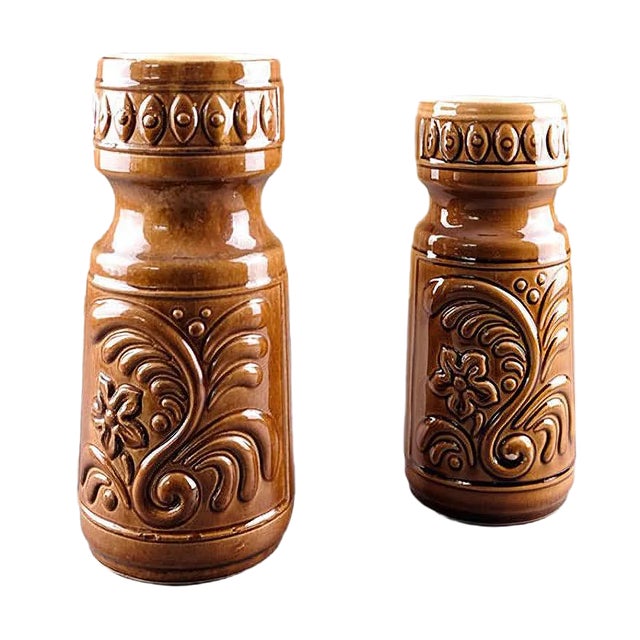Vintage Ceramic Vases from VEB BKK, 1970s, Set of 2 For Sale