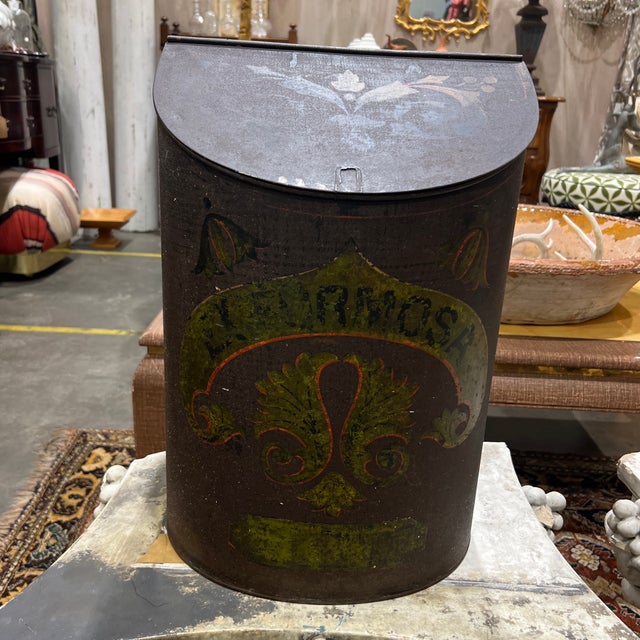 Antique English Extra Large Tole General Store Tea Canister