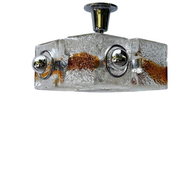 A rare ceiling lamp produced by veart in the 1960s and 1970s, designed by toni zuccheri. this series included floor lamps,...