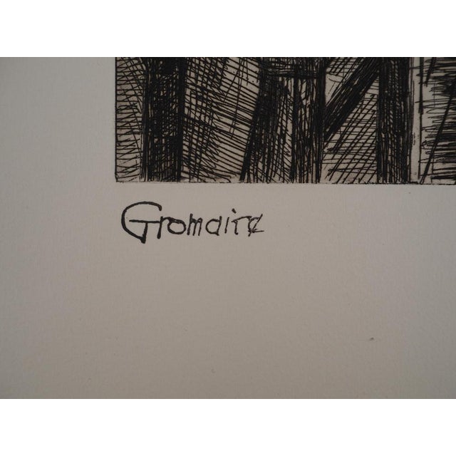 Modern Marcel Gromaire, At the Bar, The Waitress, Original Copper Engraving For Sale - Image 3 of 7