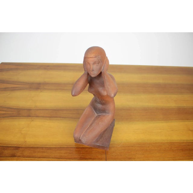Mid-Century Sculpture of Nude Sitting Women by Jitka Forejtová, 1960s For Sale - Image 8 of 9
