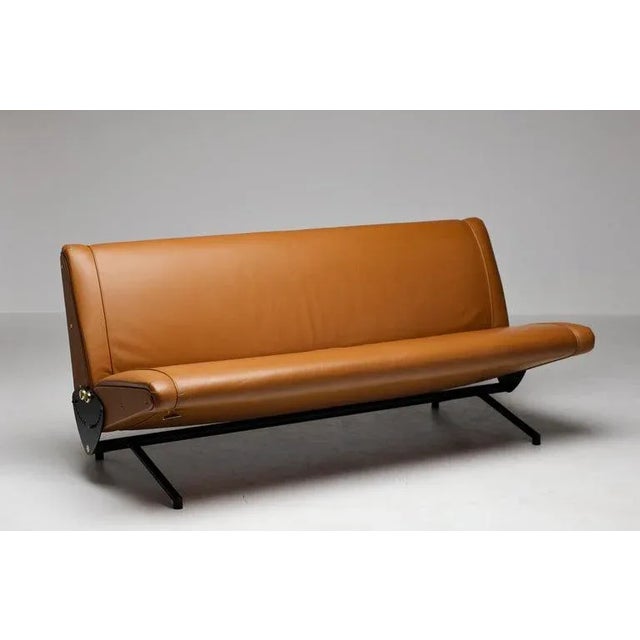 Metal Sofa D70 in Cuoio Leather by Osvaldo Borsani for Tecno, 2006 For Sale - Image 7 of 13