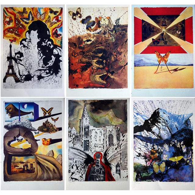 Salvador Dali, Suite Papillon, SNCF, Lithograph For Sale