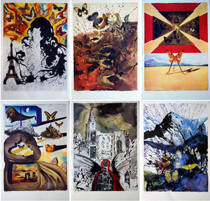 Salvador Dali, Suite Papillon, SNCF, Lithograph