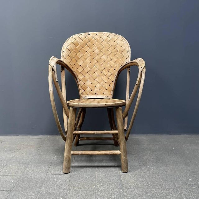 Braided Folk Art Wooden Chair For Sale - Image 18 of 18