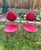 1960s 1960s Syd Leach Wrought Iron Bistro Set With Pink Vinyl Chairs For Sale - Image 5 of 14