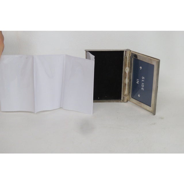 Godinger Silver Plated Picture or Card Holder Compact Metal Photo Album 4761b For Sale - Image 9 of 11