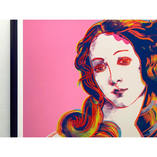 2020s Andy Warhol Foundation Offset Lithograph Reproduction Print Framed Pop Art Poster " Birth of Venus " 1984 For Sale - Image 5 of 12