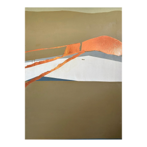 Barbara Beck 1970s Abstract Oil Painting on Canvas Large Scale