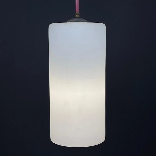 Mid-Century Italian Opalin Glass Pendant Lamp, 1960s, Set of 2 For Sale - Image 10 of 13