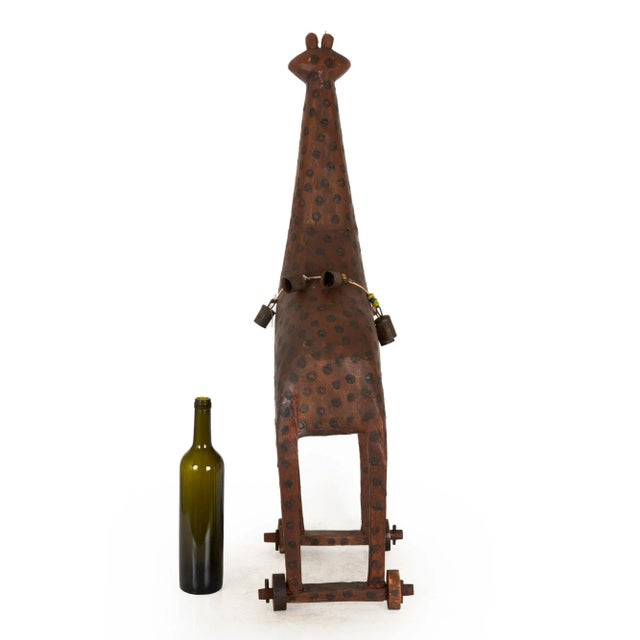 Brown Rare American Folk Art Painted Carved Giraffe Sculpture, Pennsylvania Ca. 1850 For Sale - Image 8 of 18