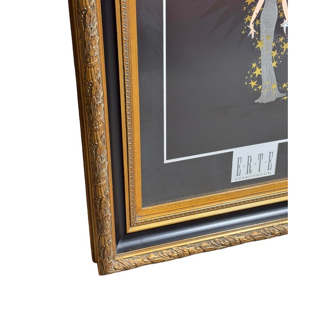 Incredible Pair of Framed Erté Lithographs of Radiance & Starstruck For Sale - Image 9 of 14