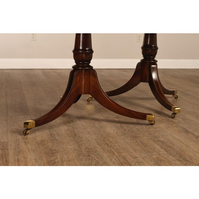 Federal Style Double Pedestal Mahogany Dining Table For Sale - Image 9 of 18