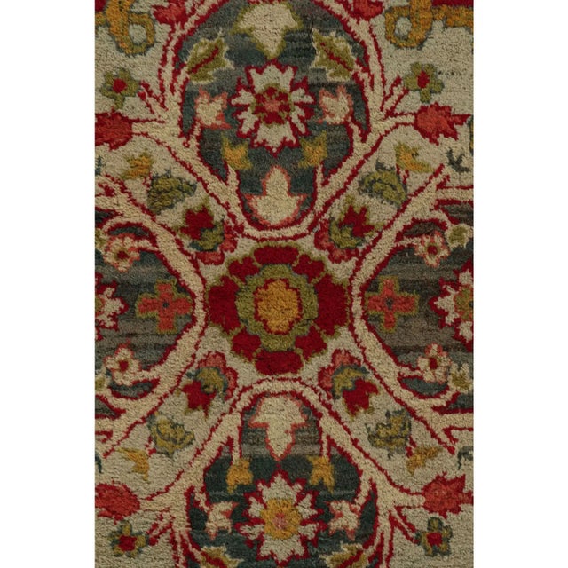 Traditional Antique Amritsar Rug in Red Open Field With Floral Medallion, From Rug & Kilim For Sale - Image 3 of 7