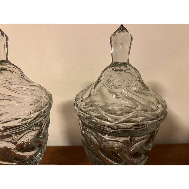 Antique 18th Century George III Anglo Irish Cut Crystal Glass Chestnut Urns - a Pair For Sale - Image 11 of 12