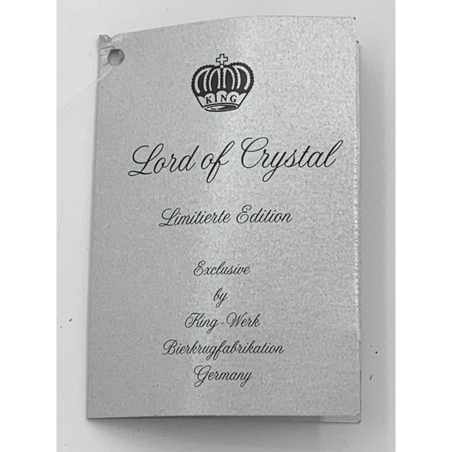 Glass Early 20th Century Limited Edition King Werk Lord of Crystal Beer Stein For Sale - Image 7 of 9