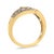 10K Yellow Gold 1 Cttw Round and Baguette-Cut Diamond Multi Row Bypass Ring Band, Size 7 For Sale - Image 4 of 7