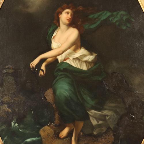 Giulio Aristide Sartorio, Allegory of Hope, Oil on Canvas, Framed For Sale - Image 3 of 16