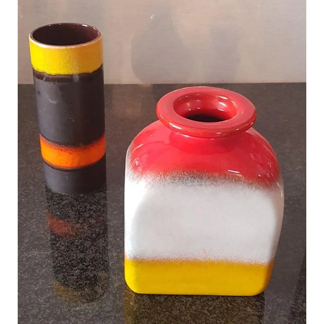 Mid-Century Ceramic Vases from Scheurich, Set of 2 For Sale - Image 4 of 4