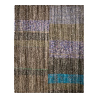 Mid Century Brown All Over Geometric Vintage Turkish Wool Kilim Rug For Sale