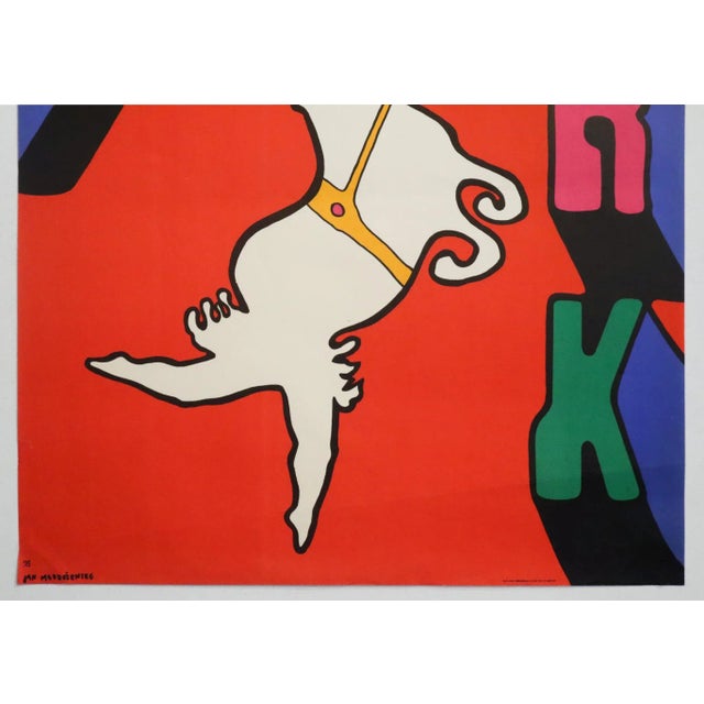 Contemporary 1979 Polish Circus Poster, Cyrk (Horse) - Mlodozeniec For Sale - Image 3 of 5