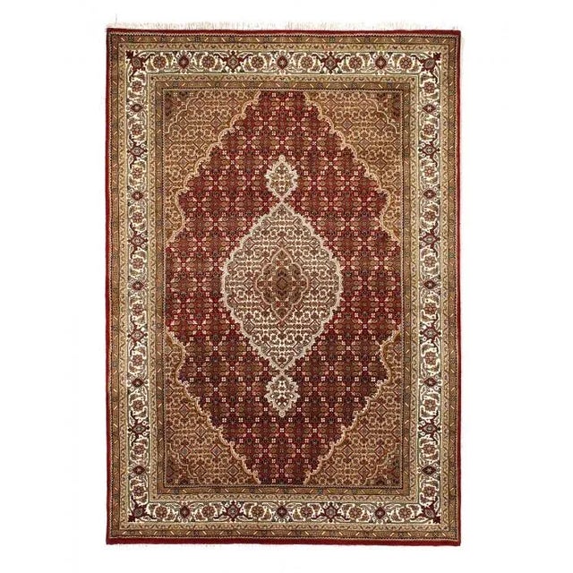 2020s Pasargad Tabriz Mahi Design Silk & Wool Rug For Sale - Image 4 of 4