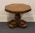 Rustic European Gordon's Furniture Banded Walnut Rustic European Style 21" Octagonal Accent End Table For Sale - Image 3 of 10