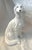 Vintage Russian Wolfhound Borzoi White Ceramic Dog Figure For Sale - Image 4 of 6