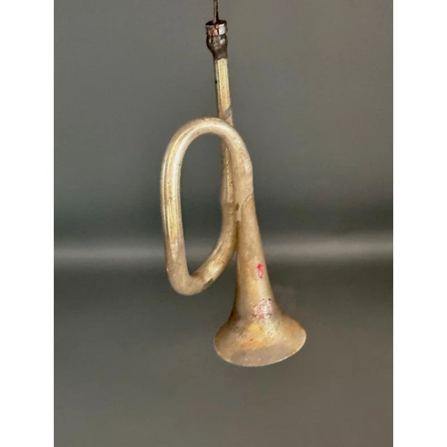 Traditional 1920's Pair of German Glass Trumpet Ornament With Floral Decoration For Sale - Image 3 of 5