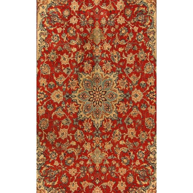 Hand-knotted Middle Eastern rug | Size: 342 cm x 200 cm | Knot density: approx. 250.000 knots/m² | Material: pile made of...