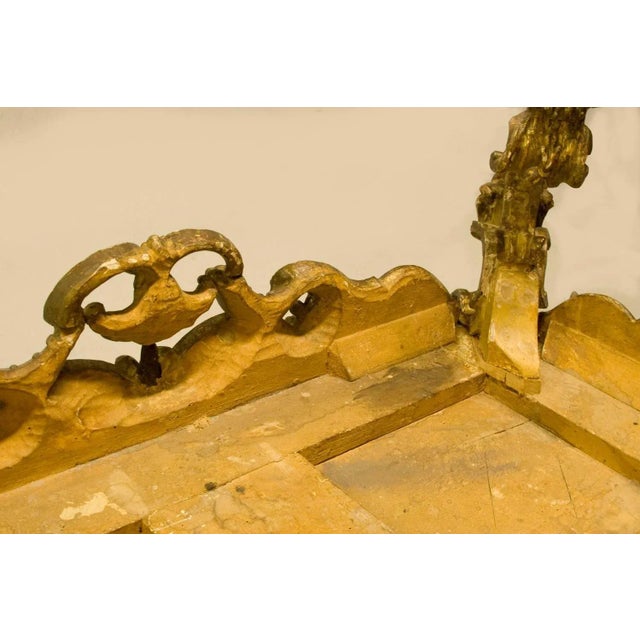 Mid 18th Century Italian Rococo Painted and Gilded Console For Sale - Image 9 of 10