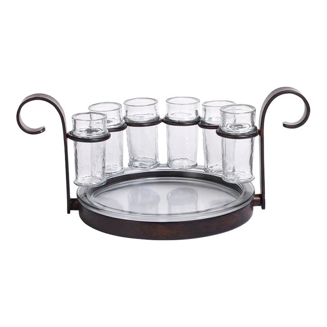 Six Shot Fiesta Tequila Serving Set For Sale