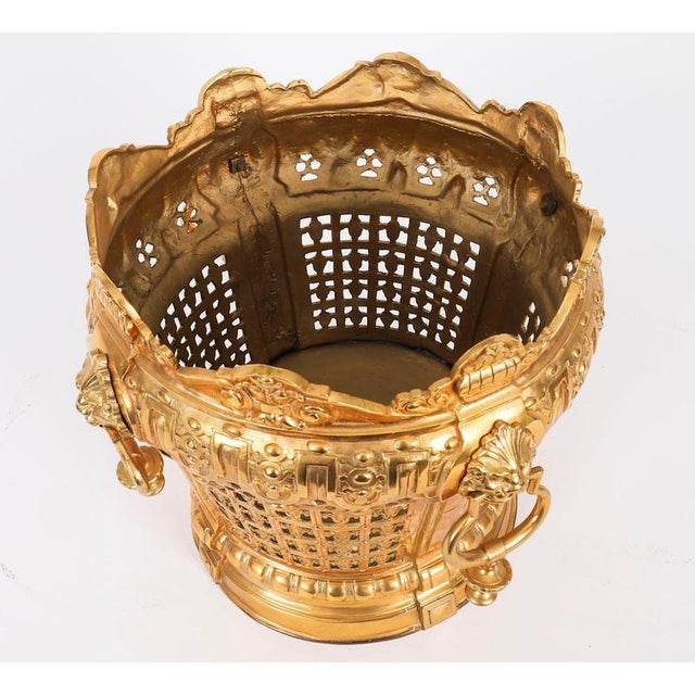 Antique Louis XIV Ormolu Jardinieres, 19th Century, Set of 2 For Sale - Image 15 of 18