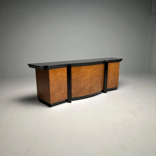 Mid-Century Modern Eva Sideboard by Vladimir Kagan Birdseye Maple, Lacquer, 1983 For Sale - Image 4 of 12