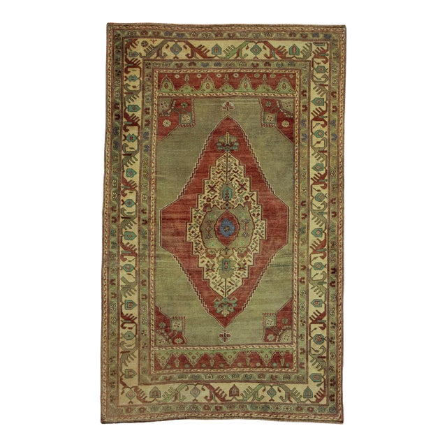 Turkish Vintage Rug 4'3" x 7' #20824 For Sale